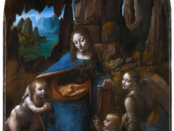 Leonardo da Vinci, Vergine delle Rocce, 1491/2-9 / 1506-8, olio su legno di pioppo, 189,5x120 cm