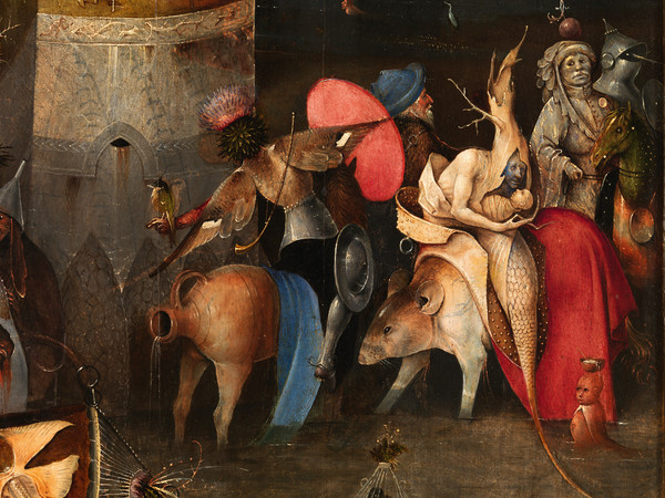 <span class="yKMVIe">Hieronymus</span> Bosch, <em>Trittico delle Tentazioni di Sant’Antonio</em>, Particolare, 1500 circa, Olio su tavola, Lisbona, Museu Nacional de Arte Antiga | © DGPC / Luísa Oliveira