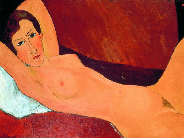 Amedeo Modigliani, Grande nudo disteso (Ritratto di Celine Howard), 1918 circa, Olio su tela, 100 x 65 cm, Svizzera, Collezione privata | Courtesy of Palazzo Ducale, Genova 2017