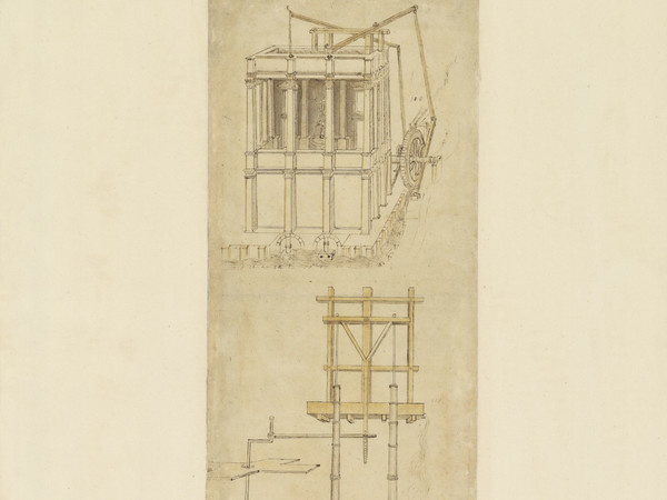 Leonardo da Vinci (1452-1519), Codice Atlantico (Codex Atlanticus), Foglio 1099 recto, Architettura con fontana all'interno | © Veneranda Biblioteca Ambrosiana / Mondaori Portfolio