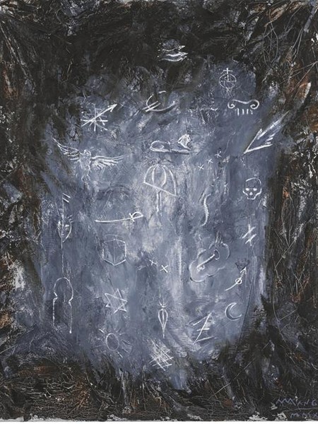 Roberto Mangù, Stele Idem Europa, 2011, olio su tela, cm 73x60