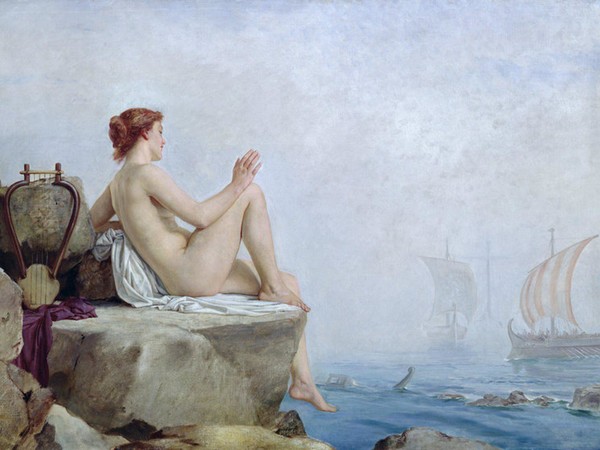 Edward Armitage (1817 - 1896), The Siren, 1888, Olio su tela, Leeds Art Gallery