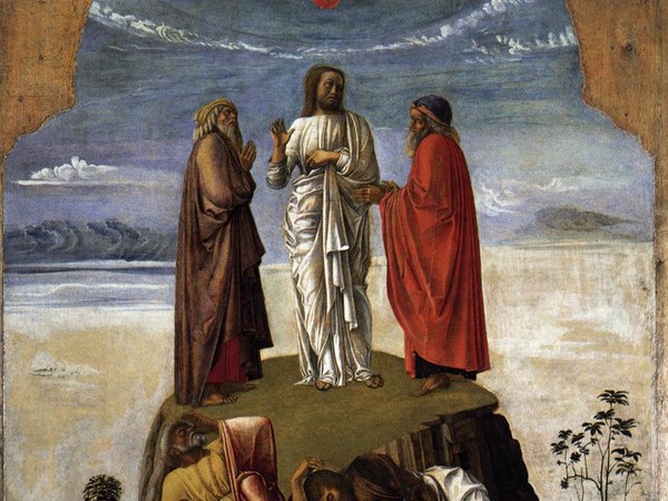 Giovanni Bellini detto Giambellino, Trasfigurazione, 1455-1460, Tempera su tavola, 143 x 68 cm, Venezia, Museo Correr