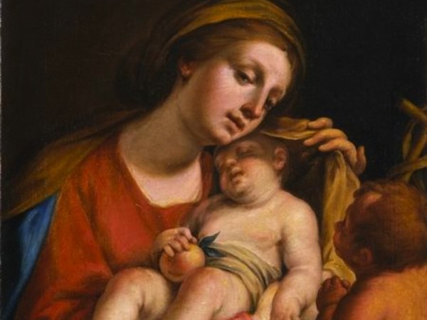 Giuseppe Varotti, Madonna con Bambino e San Giovannino. Olio su Tela, cm. 68,7 x 55,5