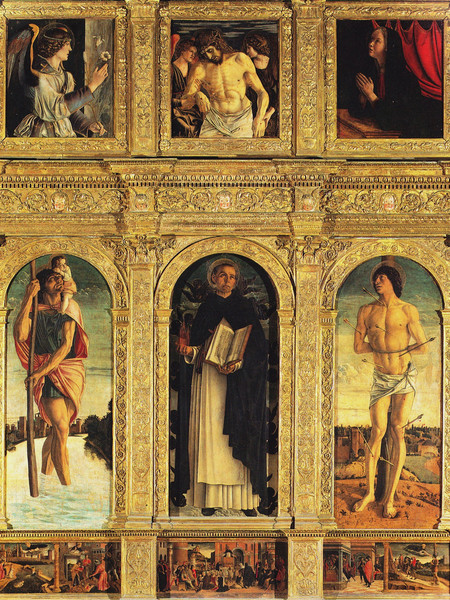 Giovanni Bellini detto Giambellino, Polittico San Vincenzo Ferrer, 1460-1465, Tempera su tavola, 275 x194 cm, Venezia, Chiesa dei Santi Giovanni e Paolo