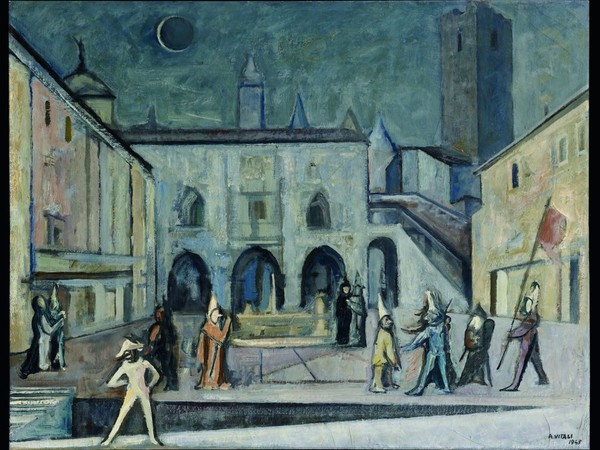 Alberto Vitali, Mascherata in Piazza Vecchia, 1948