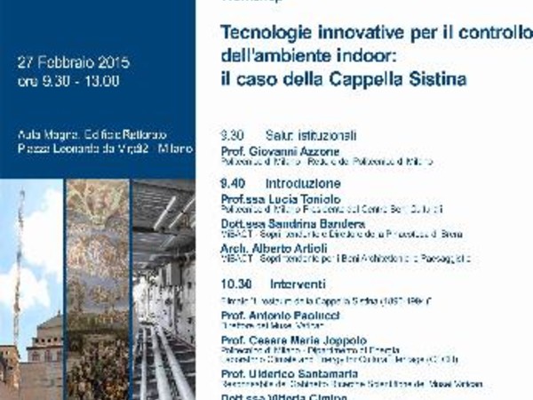 Tecnologie innovative per il controllo dell'ambiente indoor: il caso della Cappella Sistina