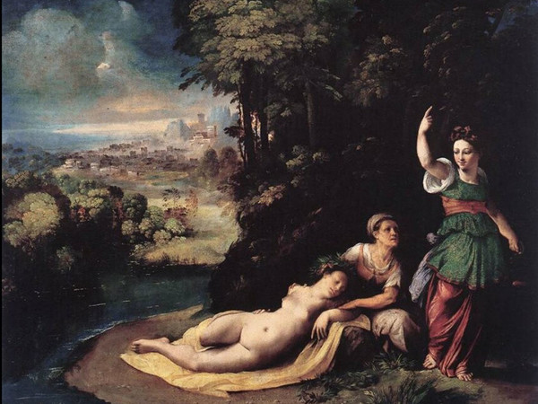 Dosso Dossi (1490 ca.-1542), Diana e Callisto, 1529-1530, Olio su tela. Galleria Borghese, Roma