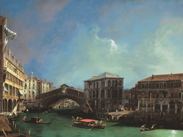 Canaletto (1697-1768), Il Ponte di Rialto da Nord, Venezia, 1725, Olio su tela, 134.6 x 90.5