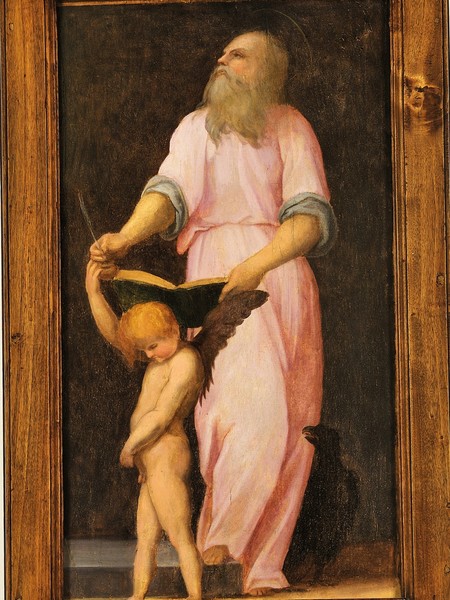 Jacopo Carucci, detto il Pontormo, Pannelli del Carro della Moneta: San Giovanni Evangelista, 1514