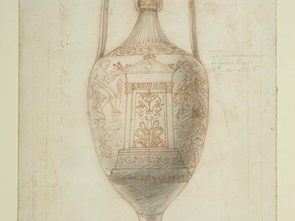Urna (DER drawing 74.1), XVIII secolo. Disegno, inchiostro e matita. Norfolk, Holkham Hall