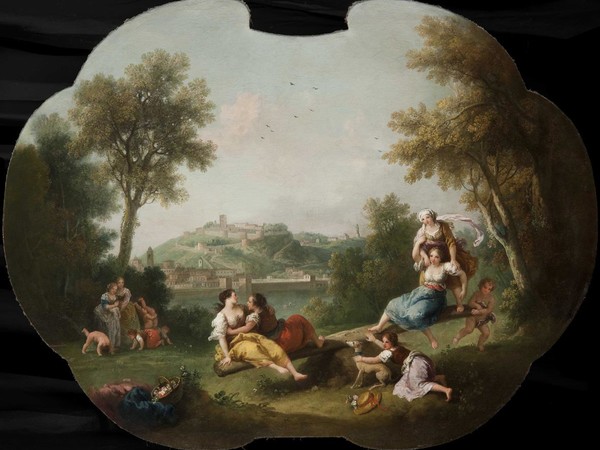Francesco Zuccarelli, La Rocca di Arona, Sala dello Zuccarelli, Palazzo Borromeo all’Isola Bella, Lago Maggiore