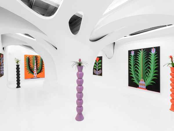 Exhibition view della mostra di Agostino Iacurci 'Of My Abstract Gardening', Ex Elettrofonica, Roma