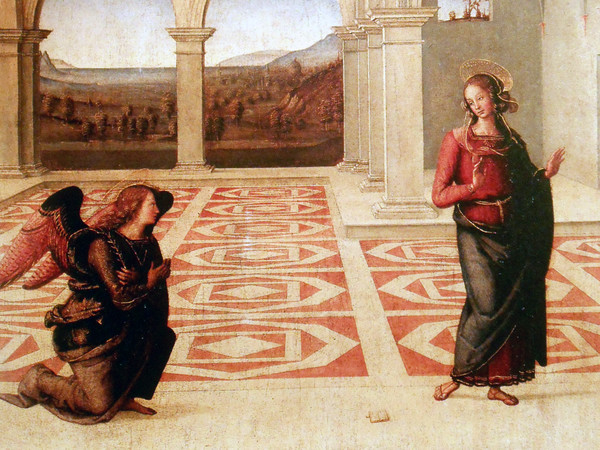 Pietro Perugino, Annunciazione Ranieri, 1487-1489 crca, Perugia, Galleria Nazionale dell'Umbria