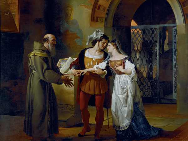 Francesco Hayez, Gli sponsali di Giulietta e Romeo procurati da fra Lorenzo, 1823
