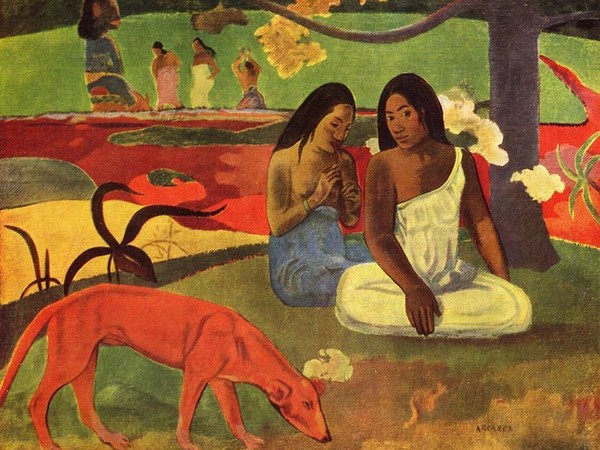 Paul Gauguin, Arearea (Giocosità), 1892, olio su tela, 75×94 cm.. Museo d'Orsay, Parigi