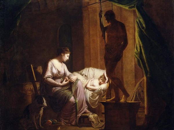 Joseph Wright of Derby, Penelope disfa la tela alla luce di una candela, 1783, Olio su tela, Los Angeles, J. Paul Getty Museum