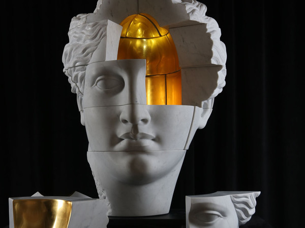 Michal Jackowski, Empty Gold , 2020. Marble and Gold, 75x67x53 cm.