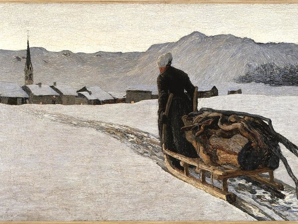 Giovanni Segantini, <em>Ritorno dal bosco</em>, 1890, olio su tela, 64,5x95,5 cm. Collezione privata