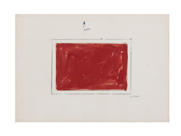 Mario Schifano, <em>Senza titolo</em>, 1960, Smalto e matita su carta, 70 × 99.8 cm, Collezione privata | Courtesy Gió Marconi, Milano