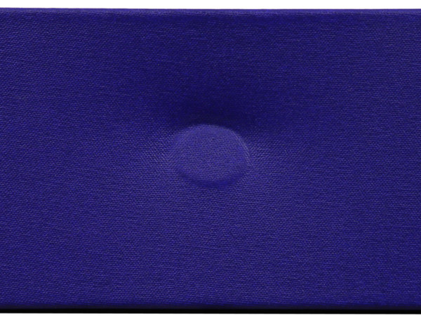 Turi Simeti, Un ovale blu, 2016, 14x42,5 cm. 