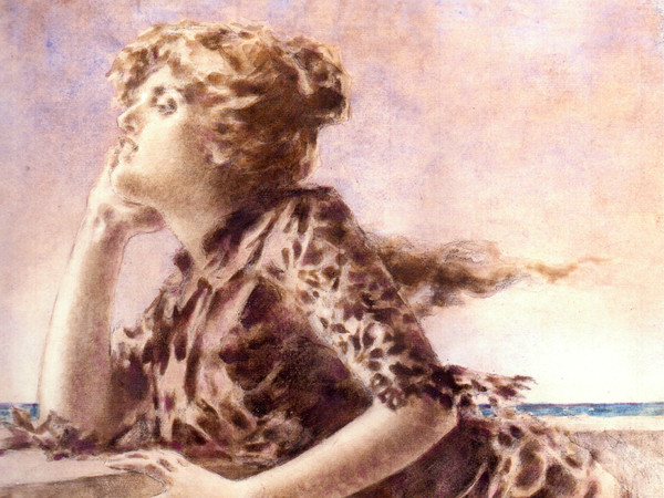 Luigi Conconi, <em>Marina, Sinestesia evocativa del mare</em>, 1886, Tempera e acquarello su cartone, 47 x 53 cm, Collezione privata