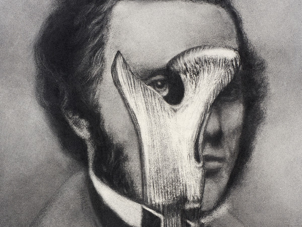 Marko Velk, <em>Blue Blood (James)</em>, 2019, Carboncino su carta, 90 × 60 cm