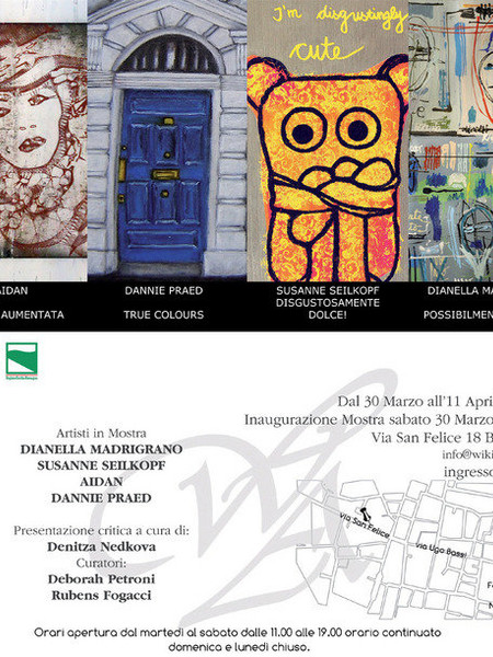 Susanne Seilkopf/ Dannie Praed/ Dianella Madrigrano/ Aidan, Galleria Wikiarte, Bologna
