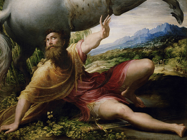 Francesco Mazzola, il Parmigianino, Conversione di Saulo, 1527 circa, Olio su tela, 177.5 x 128.5 cm, Vienna, Kunsthistorisches Museum | © Vienna, Kunsthistorisches Museum Inv. GG 2035