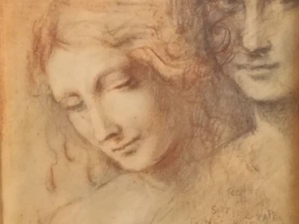 Giancarlo Prandelli, La Gioconda e la Scapiliata, matita e sanguigna su cartoncino, 23,5x18,5 cm.