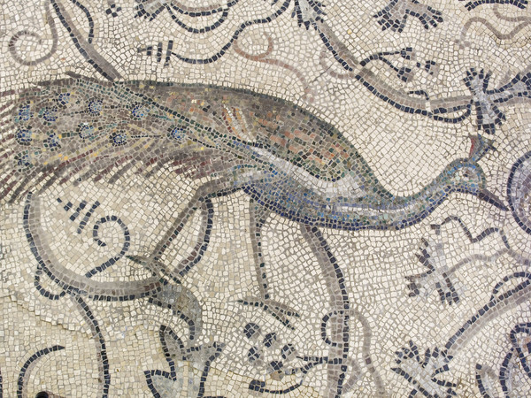 Detail of mosaic floor in the apse