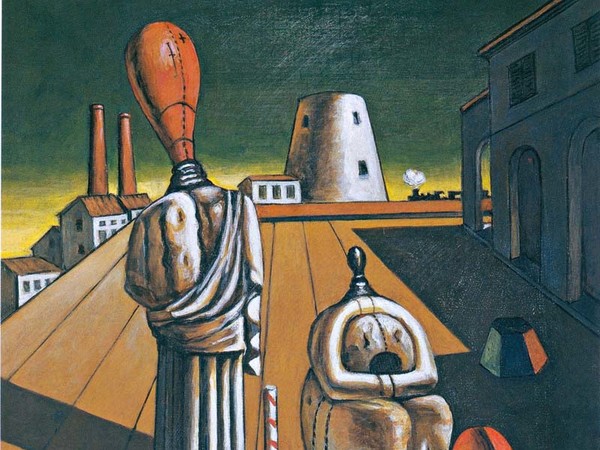 Giorgio de Chirico, Le muse inquietanti (1972), olio su tela, cm 50 x 40. © Courtesy Galleria d'Arte Maggiore G.A.M., Bologna.