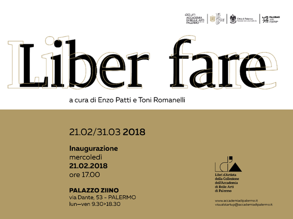 Liber fare. Libri d'Artista dalla Collezione dell'Accademia di Belle Arti di Palermo