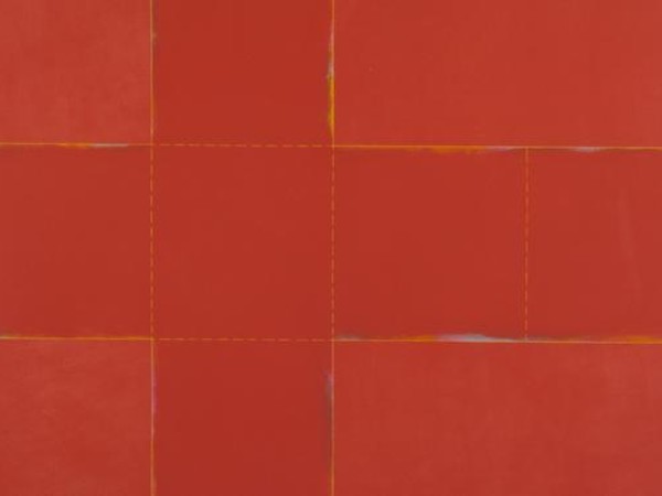 Claudio Verna, A 59, 1971, acrilico su tela, 140,5x180,5 cm., Mart, Collezione VAF-Stiftung (dettaglio)