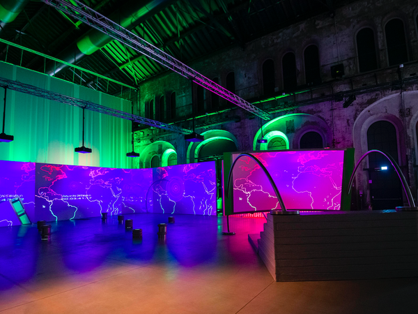 Biennale Dell'immagine In Movimento - The Sound of Screens Imploding, installation view, OGR – Officine Grandi Riparazioni, Torino