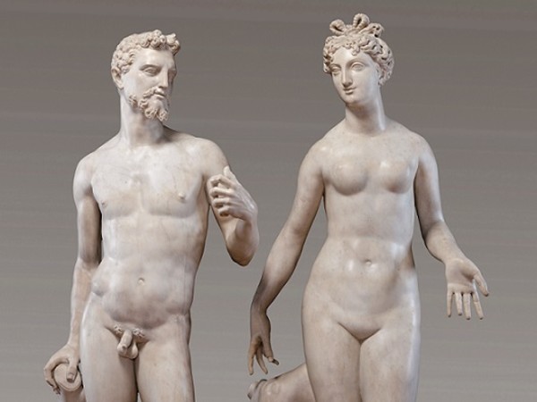 Baccio Bandinelli, Adamo ed Eva, 1551. Marmo. Firenze, Museo Nazionale del Bargello