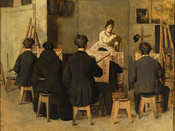 Giacomo Favretto, La scuola di pittura, 1871.