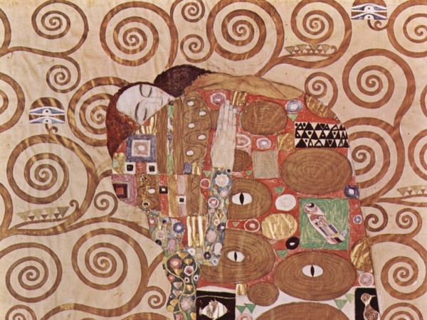 Gustav Klimt, L'Abbraccio, 1905-1909, Vienna, MAK - Museo di arti Aplicate