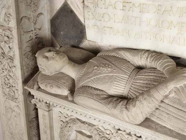 Giovanni Antonio Amadeo, Monumento funebre di Medea Colleoni, particolare della statua di Medea. Cappella Colleoni, Bergamo Alta I Ph. Studio Da Re