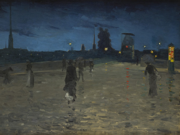 Charles Angrand, <em>Il Ponte di Pietra a Rouen</em>, 1881, Olio su tela, 124 x 80 cm, Collection Association Peindre en Normandie, Caen