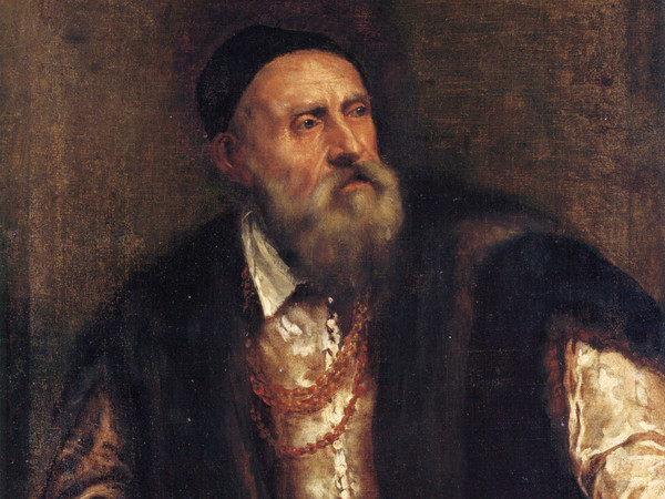 Tiziano Vecellio (Pieve di Cadore 1490 - Venezia 1576), Autoritratto, 1550-1562 circa, Olio su tela, 96 x 75 cm, Berlino Gemäldegalerie