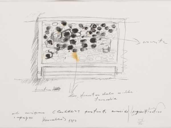 Jannis Kounellis, La Finestra, 1984, litografia, 29.5x42 cm. Milano, via Turati 