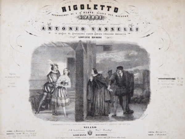 Il primo spartito del Rigoletto pubblicato dalla Ricordi nel 1851