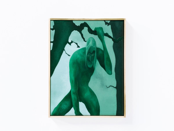 Danilo Stojanović, <em>Ghoul</em>, 2021, Oil on linen in artist frame, 26.5 × 20.7 cm
