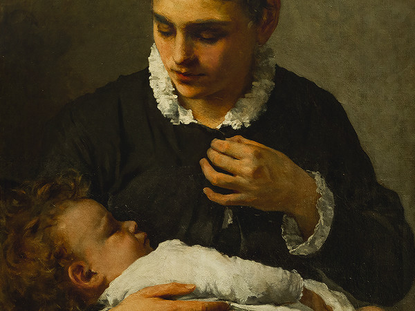 Silvestro Lega, Maternità, 1881-82, olio su tela, cm. 88x52