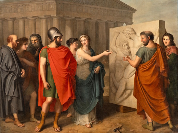 Gaspare Landi, Pericle ammira le opere di Fidia al Partenone, 1811-1813, Olio su tela | © Napoli, Museo Real Bosco di Capodimonte, Depositi