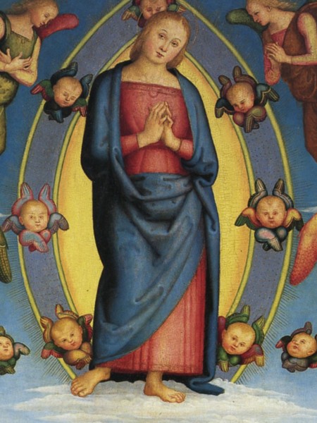 Pietro Vannucci detto il Perugino (Città della Pieve 1450 ca - Fontignano 1523), Pala di Corciano (Tavola centrale), 1513, olio e tempera su tavola,  tavola centrale, 256x150 cm