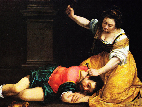 Artemisia Gentileschi (Roma, 1593 - Napoli, 1656 circa), Giaele e Sisara, 1620, Olio su tela, 86 x 125 cm, Budapest, Szépművészeti Múzeum