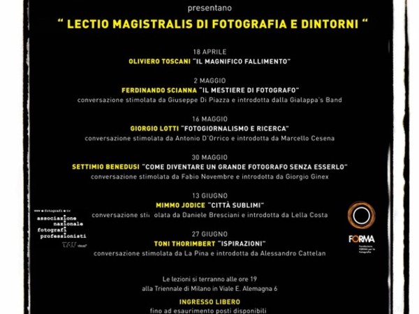 Lectio Magistralis di fotografia e dintorni, Triennale di Milano