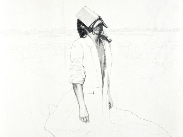 Omar Galliani, da Fontanesi, 2015, matita su tavola, cm. 50x50